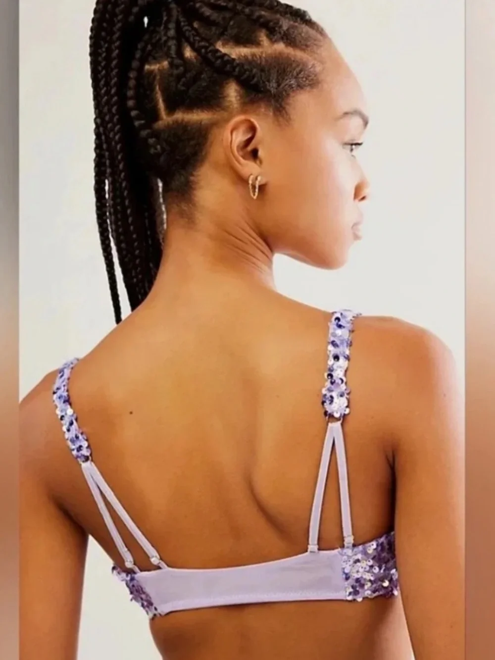 Free People Lavender Sequin Bralette